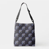 Zentangle Lizard | Monogram Crossbody Tas (Achterkant)