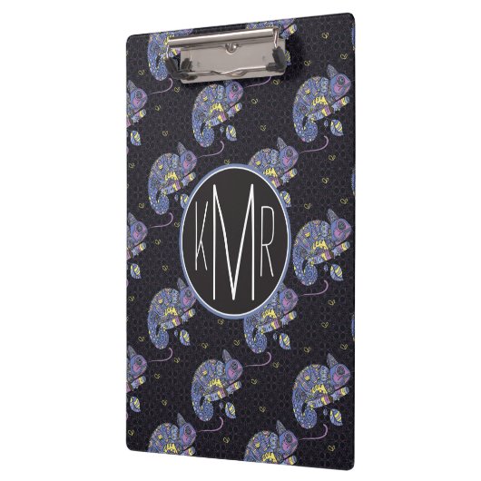 Zentangle Lizard | Monogram Klembord (Links)