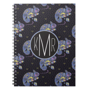 Zentangle Lizard   Monogram Notitieboek