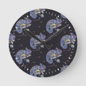 Zentangle Lizard Ronde Klok (Voorkant)