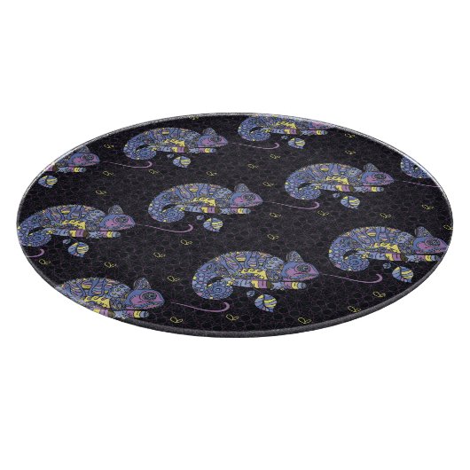 Zentangle Lizard Snijplank (Hoek)