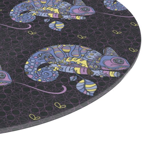 Zentangle Lizard Snijplank (Hoek)