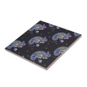 Zentangle Lizard Tegeltje (Zijkant)