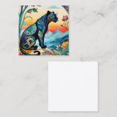 Zentangle patronen zijn een mooie manier om kleur  vierkante visitekaartje (Voorkant / Achterkant)