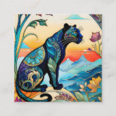 Zentangle patronen zijn een mooie manier om kleur  vierkante visitekaartje (Voorkant)