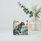 Zentangle patronen zijn een mooie manier om kleur  vierkante visitekaartje (Staand voorkant)