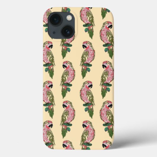 Zentangle Stijl Papegaaien Case-Mate iPhone Case (Achterkant)