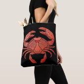 Zentangle Style Crab Tote Bag (Dichtbij)