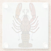 Zentangle Style Lobster Glazen Onderzetter (Achterkant)