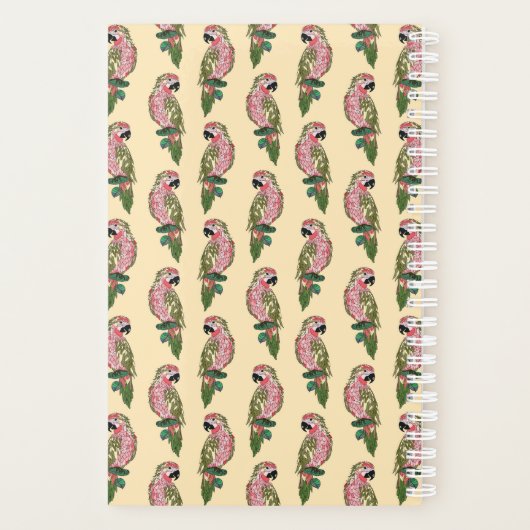 Zentangle Style Parrots | Monogram Planner (Achterkant)