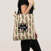 Zentangle Style Parrots | Monogram Tote Bag (Dichtbij)