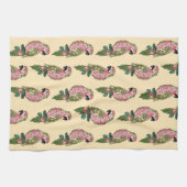 Zentangle Style Parrots Theedoek (Horizontaal)