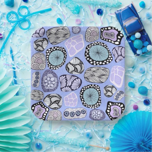 Zentangles Abstract Bloempapier Bord (Feest)