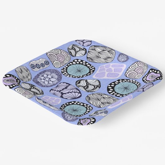 Zentangles Abstract Bloempapier Bord (Gebogen)