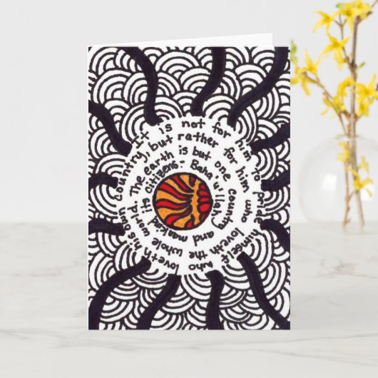 Zentangles Unity Kaart (Gele Bloem)