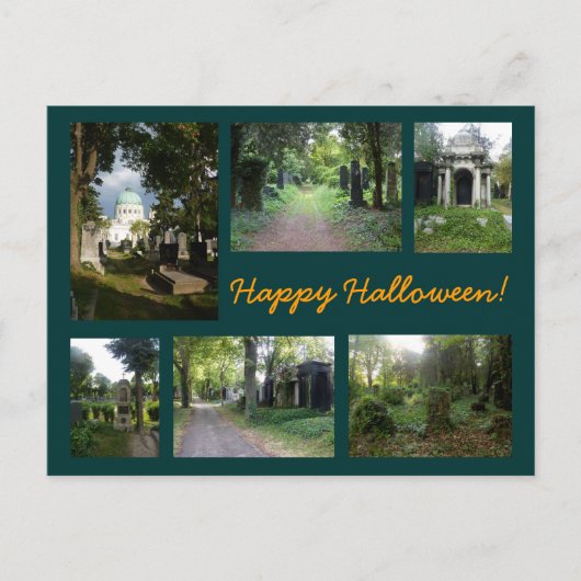 Zentralfriedhof Halloween Collage Briefkaart (Voorkant)