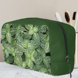 Zenuw Plant bladeren bloemenpatroon op groen Toilettasje