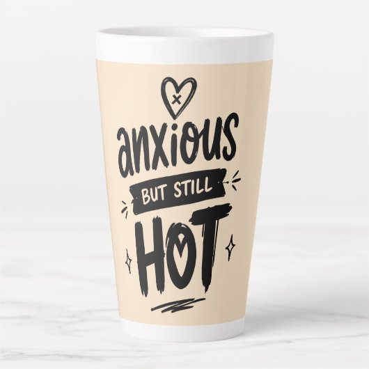 Zenuwachtig Maar Heet Latte Mok (Voorkant)