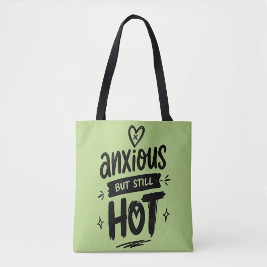 Zenuwachtig Maar Heet Tote Bag (Voorkant)