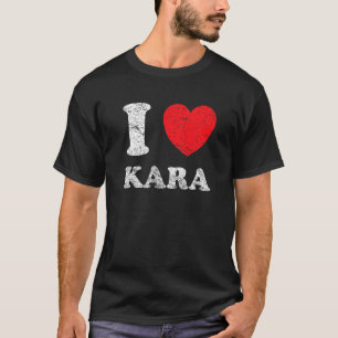 Zenuwachtige Grunge Versleten Stijl Ik Hou Van Kar T-shirt