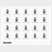 Zenuwachtige Kikker Tovenaar Grappige ADHD Neurodi Vierkante Sticker (Vel)