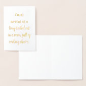 zenuwachtige langstaart kat schommelstoelen kamer  folie kaarten (Display)