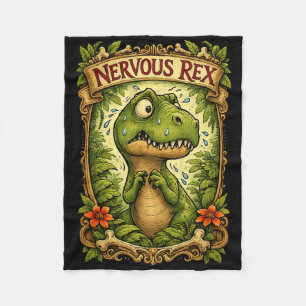 Zenuwachtige Rex - Grappige Tyrannosaurus Fleece Deken