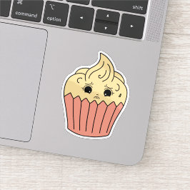 Zenuwachtige Vanille Cupcake Sticker