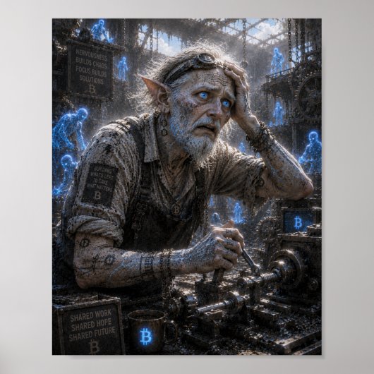 Zenuwachtigheid / Assembler / Machinewerkplaats Poster (Voorkant)