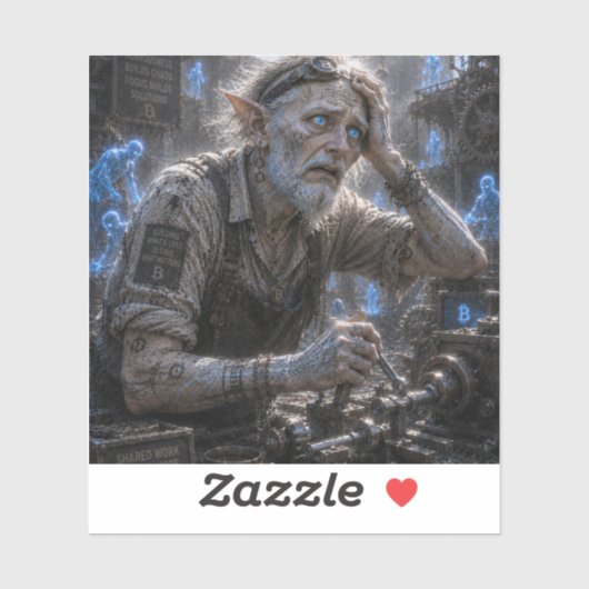 Zenuwachtigheid / Assembler / Machinewerkplaats Sticker (Vel)