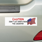 Zenuwburger laat het land niet ruïneren bumpersticker (Op auto)