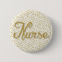 ZenuwButton Pin - Gold White Faux Glitter Stippen