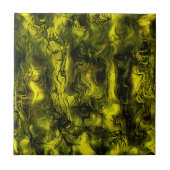 Zenuwenergie Abstract zwart-wit en geel Tegeltje (Voorkant)