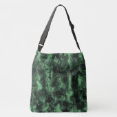 Zenuwenergie Abstracte Art Green Ash Crossbody Tas (Achterkant)