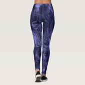 Zenuwenergie Abstracte kunst Cerulean Blue Leggings (Achterkant)