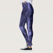 Zenuwenergie Abstracte kunst Cerulean Blue Leggings (Links)