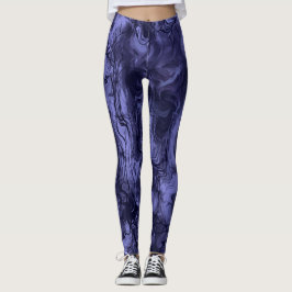 Zenuwenergie Abstracte kunst Cerulean Blue Leggings