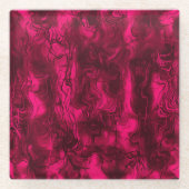 Zenuwenergie Grungy Abstract Art Raspberry Rust. Glazen Onderzetter (Voorkant)