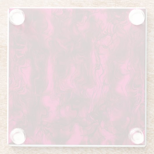 Zenuwenergie Grungy Abstract Art Raspberry Rust. Glazen Onderzetter (Achterkant)