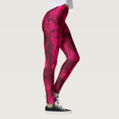 Zenuwenergie Grungy Abstract Art Raspberry Rust. Leggings (Rechts)
