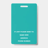 Zenuwfoto-ID medische werkruimte Badge (Achterkant)