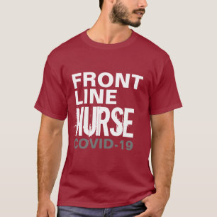 ZenuwFrontliner Gezondheidszorg Covid 19 Typografi T-shirt