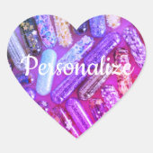 Zenuwglittermedicatie hartsticker hart sticker (Voorkant)