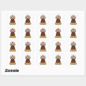 Zenuwhoenders (m/bandaid) vierkante sticker (Vel)