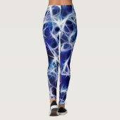 Zenuwpatronen op blauw leggings (Achterkant)