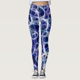 Zenuwpatronen op blauw leggings