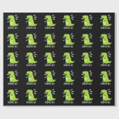 Zenuwrex Funny Dinosaur TRex Pun Dark BG Cadeaupapier (Vlak)