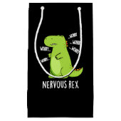 Zenuwrex Funny Dinosaur TRex Pun Dark BG Klein Cadeauzakje (Voorkant)