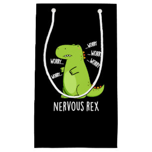 Zenuwrex Funny Dinosaur TRex Pun Dark BG Klein Cadeauzakje