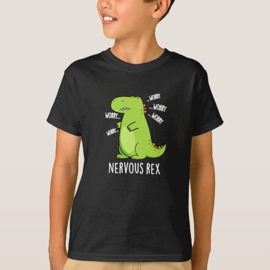Zenuwrex Funny Dinosaur TRex Pun Dark BG T-shirt (Voorkant)